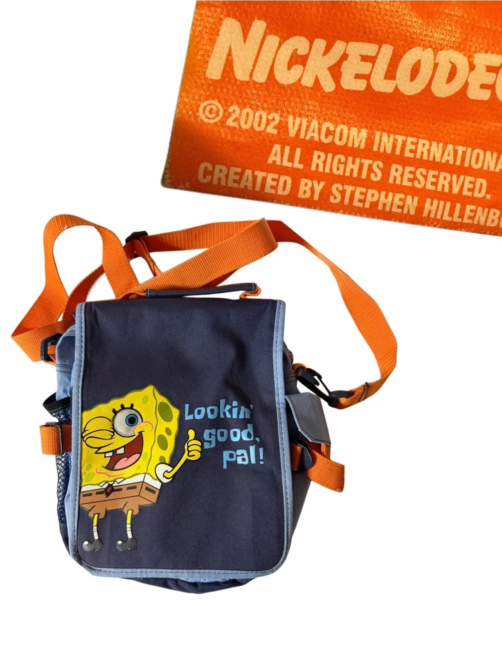2002 Nickelodeon SpongeBob SquarePants Vintage Backpack-canvas bag– Original